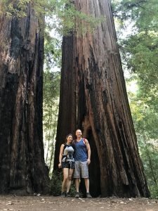 Big Basin, California family hike with 8 month old baby