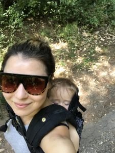 mom and son hiking at Big Basin