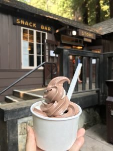 Ice cream from snack bar store at Big Basin Park